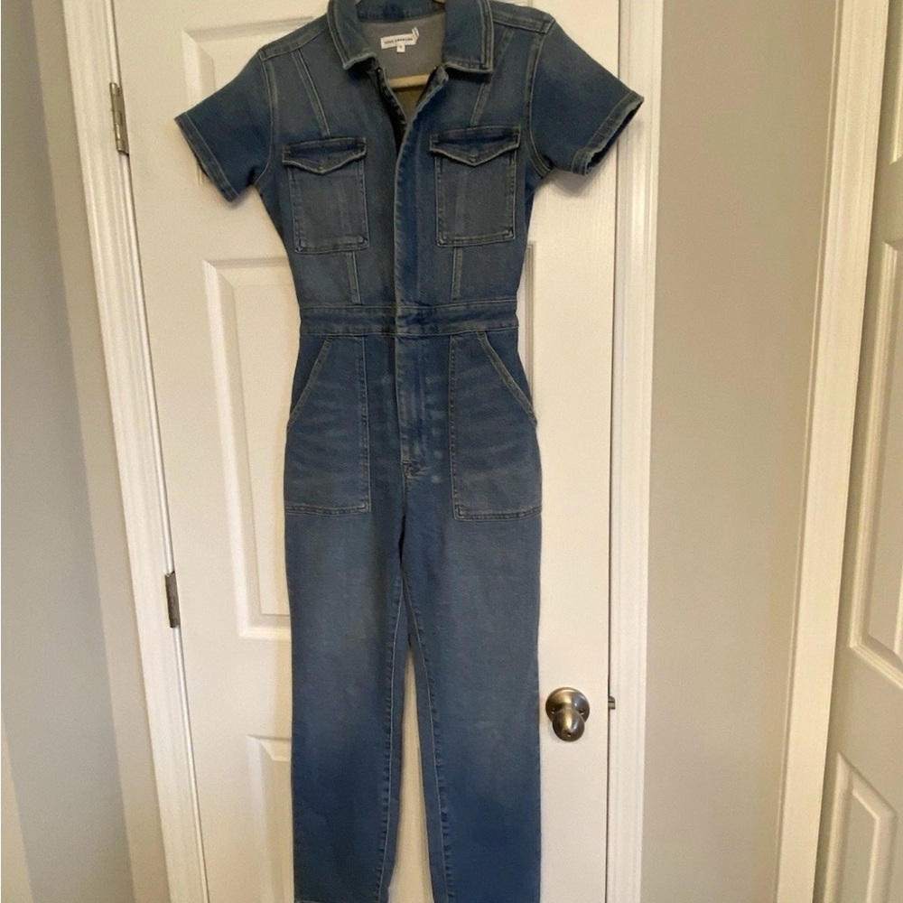 Good American Blue Denim Jumpsuit